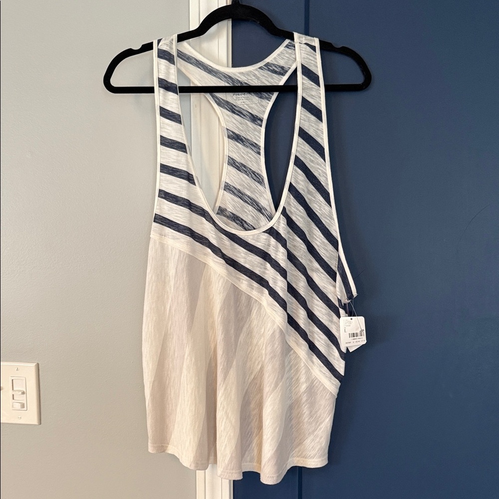 Striped Sleeveless Women's Top free people movement large NWT tank